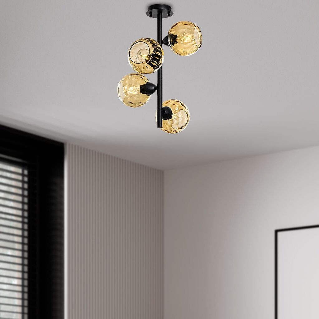 Opviq Luster Benek-15-14494, 40x40x55cm, IP20, Crno-žuta