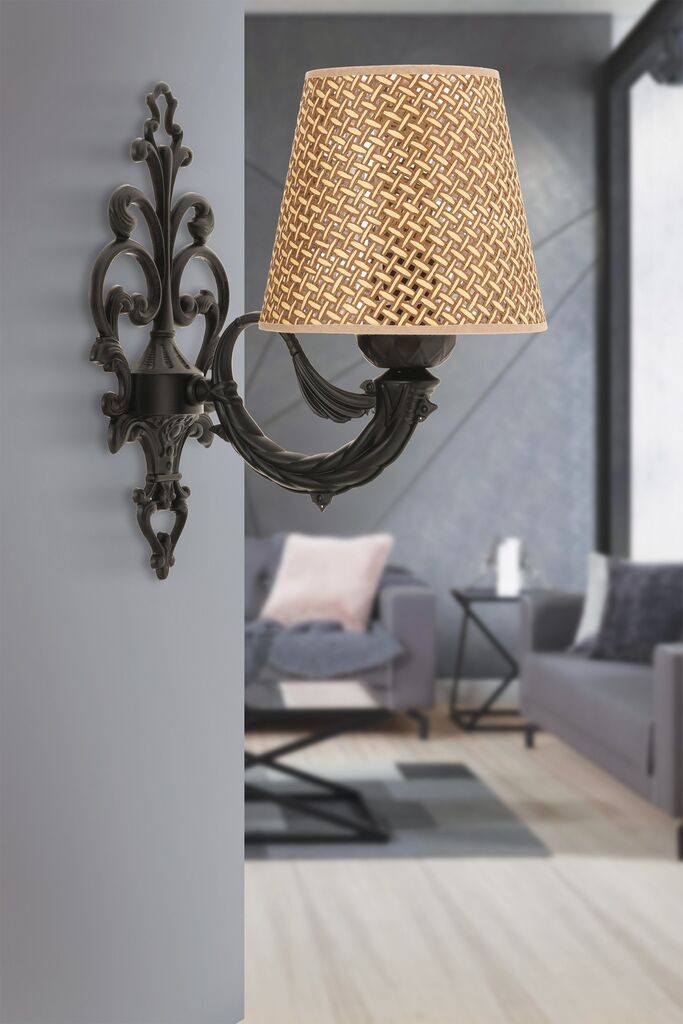 Opviq Zidna lampa Lily Hazeran, 15x10x13cm, IP20, Bež-crna