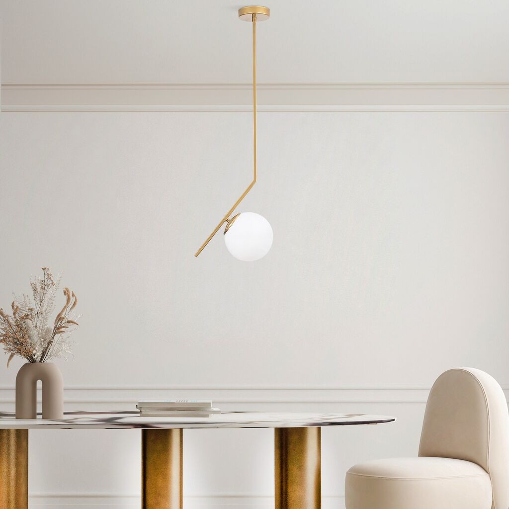 Opviq Luster Dolunay-143-1, 15cm, IP20, Bijelo-zlatna boja