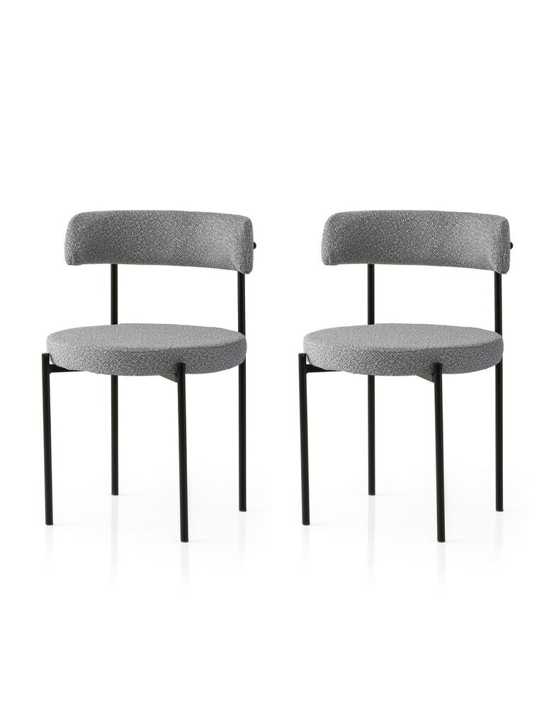 Hanah Home Set stolica Gini, 48,5x75,5x50,5 cm, 2 komada, Antracit-crne