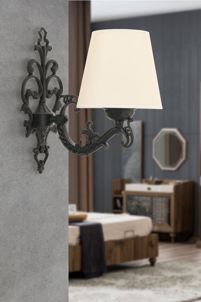 Opviq Claire zidna lampa, 15x10x13cm, IP20, krem-crna