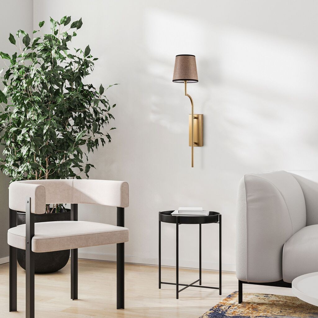 Opviq Zidna lampa Lumora-15334, 16x22x72cm, IP20, Zlatno-smeđa boja