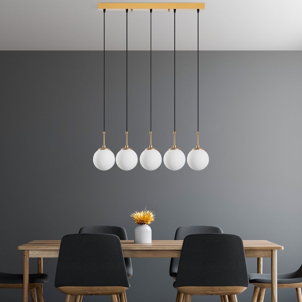 Opviq Luster Orbital-15-14022, 80x15x115cm, IP20, zlatno-bijele boje