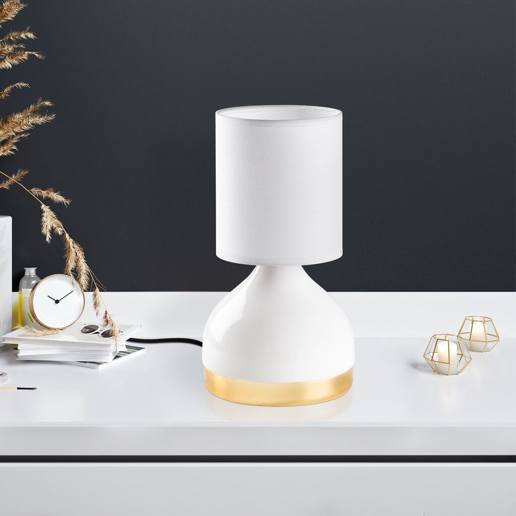 Opviq Stona lampa 8003, 17x17x33 cm, IP20, Bijela