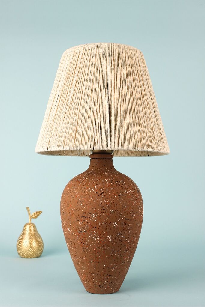 Opviq Stona lampa BK018, O25.20 cm, IP20, Krem-smeđa