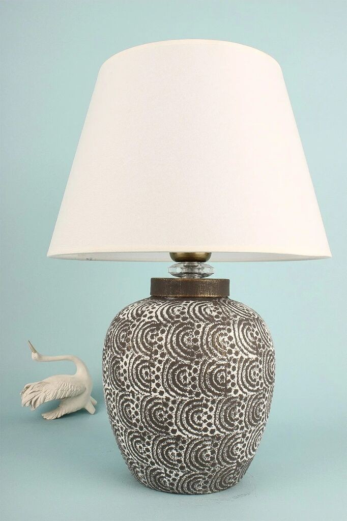 Opviq Stona lampa YL687, 30x20x42 cm, IP20, Bijelo-siva