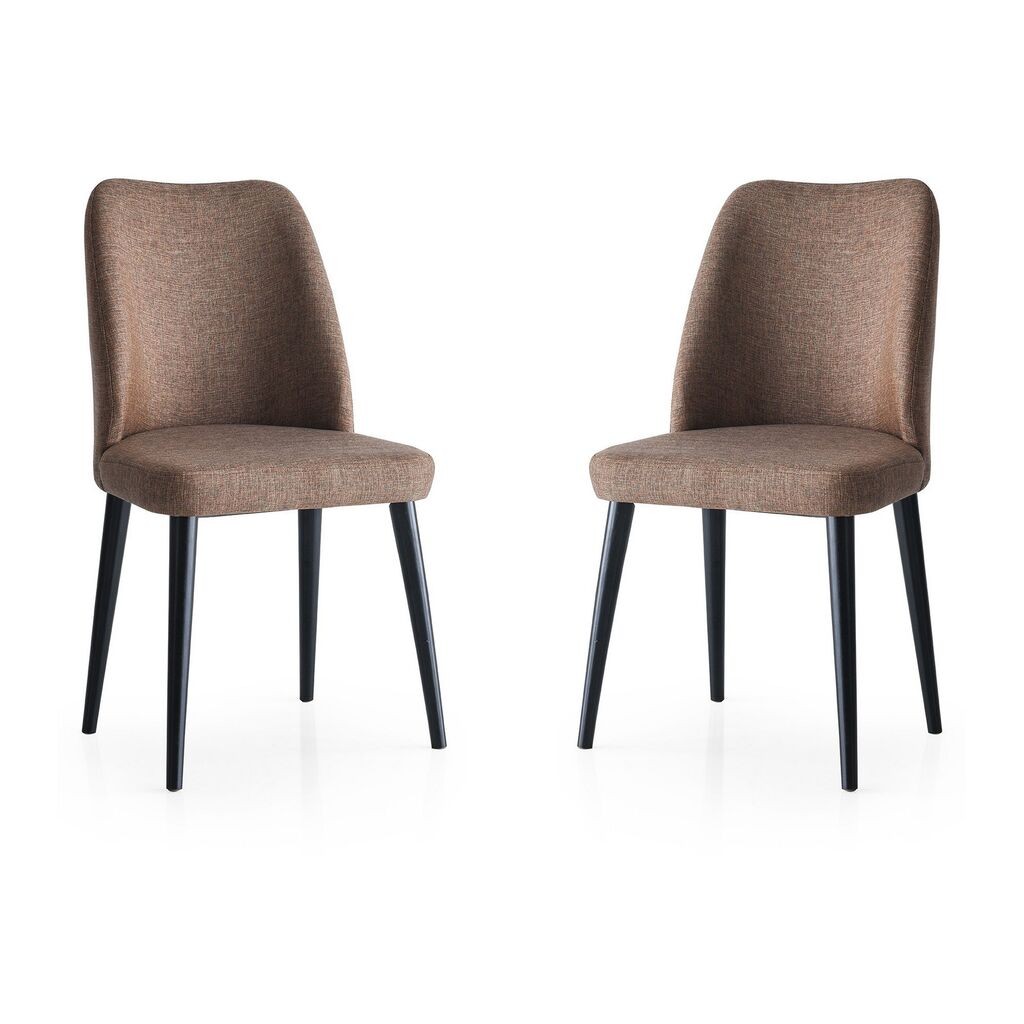 Hanah Home Luna set stolica, 49x52x90 cm, 2 dijela, Smeđa