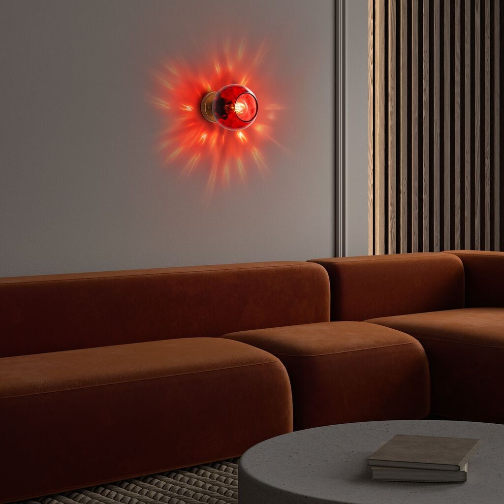 Opviq Zidna lampa Benek-15-14401, 15x18x15cm, IP20, Zlatna boja