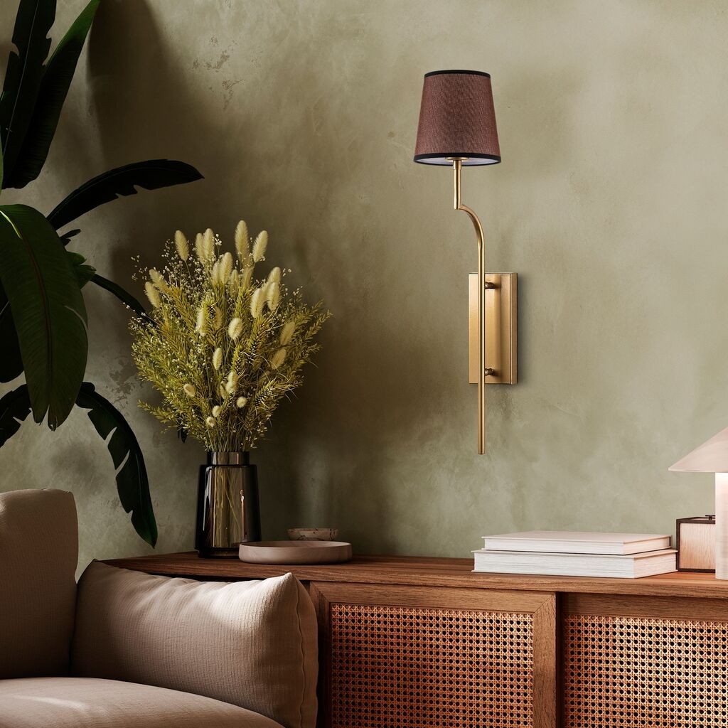 Opviq Zidna lampa Lumora-15332, 16x22x72cm, IP20, Zlatno-smeđa boja