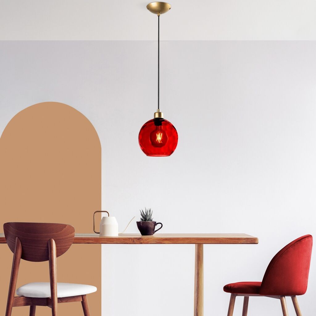 Opviq Luster Benek-20-14311, 20x20x120, IP20, Zlatno-crvene boje