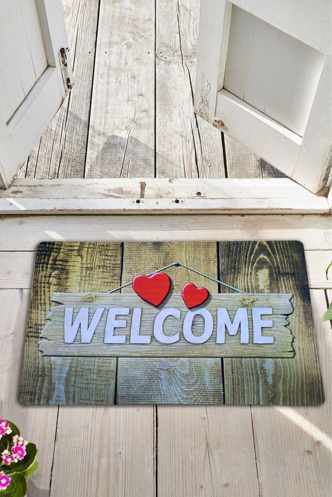 Conceptum Hypnose Mat drveno srce, 40x60 cm, šareno