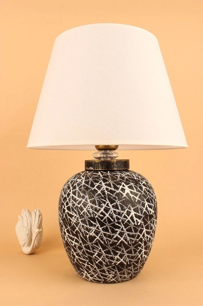 Opviq Stona lampa YL685, 30x20x42 cm, IP20, Krem-crna