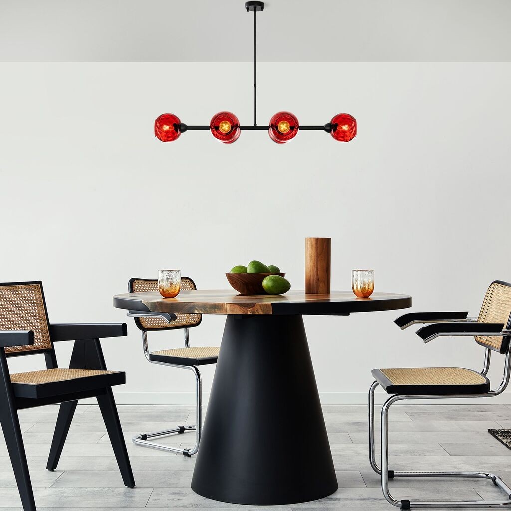 Opviq Luster Benek-15-14471, 103x40x74cm, IP20, Crno-crvena