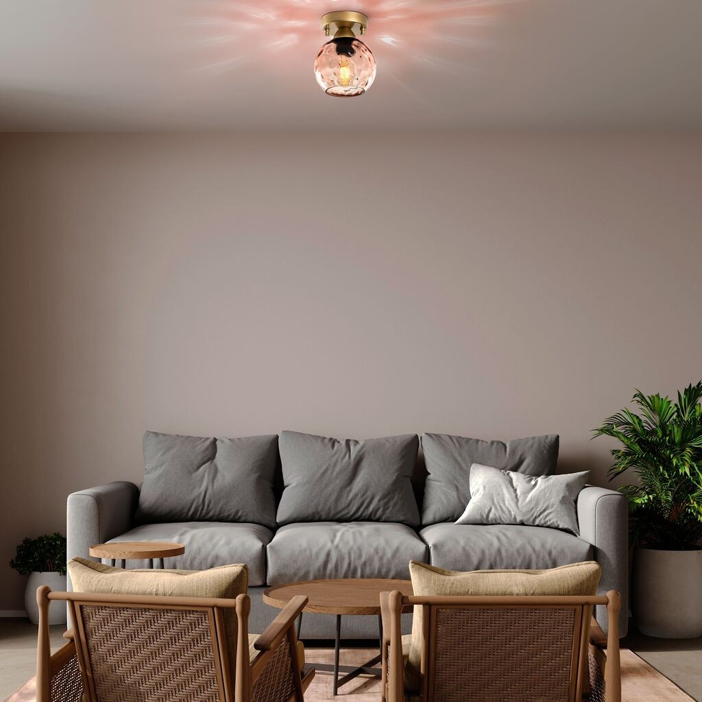 Opviq Zidna lampa Benek-15-14383, 15x15x18cm, IP20, Zlatna boja