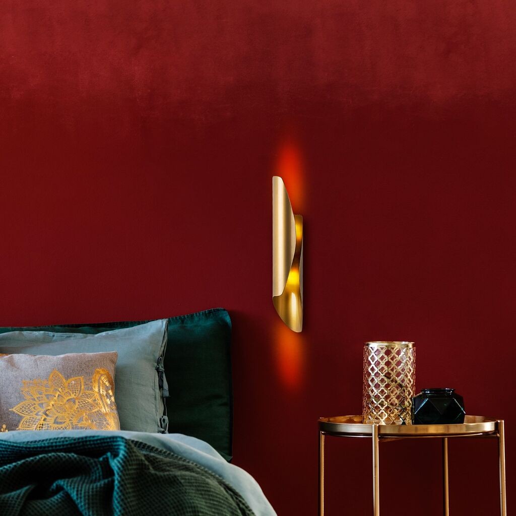 Opviq Zidna lampa Flare-15357, 8x40x11cm, IP20, Zlatna boja