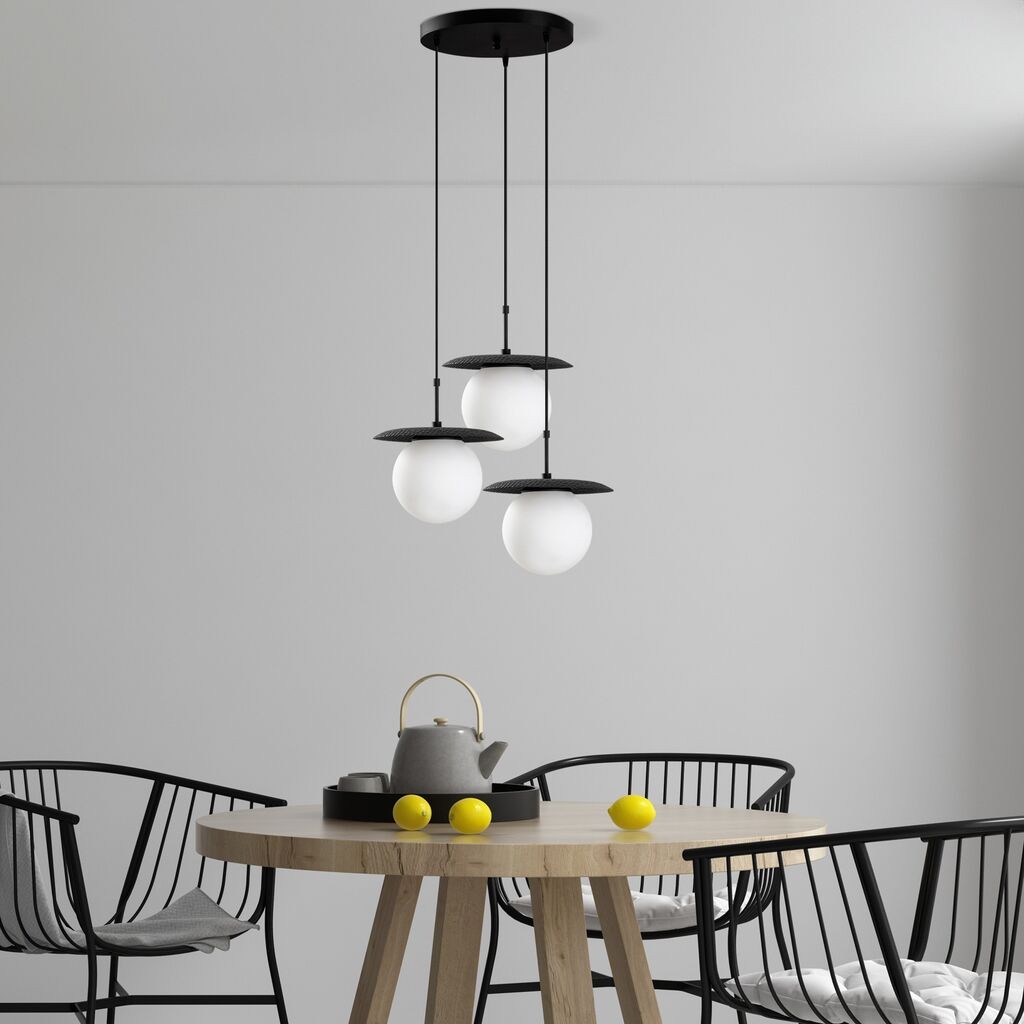 Opviq Luster Anemon-13832, 55x55x110cm, IP20, Crno-bijela