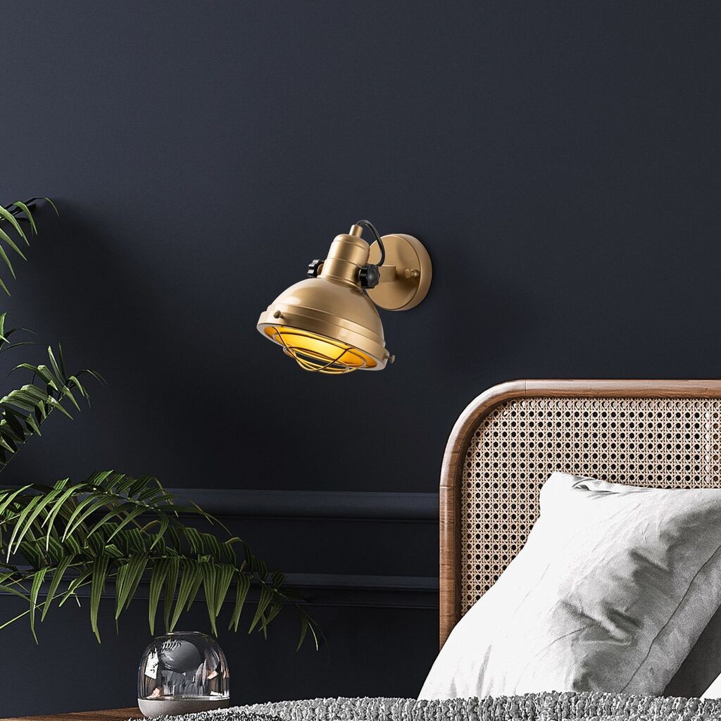 Opviq Zidna lampa Spoly-13802, 16x27x20cm, IP20, Zlatna boja