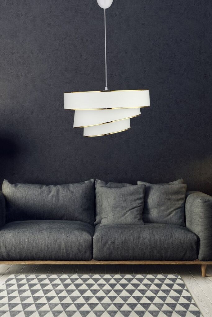 Opviq Luster KS-2001, 40cm, IP20, Bijelo-zlatna boja