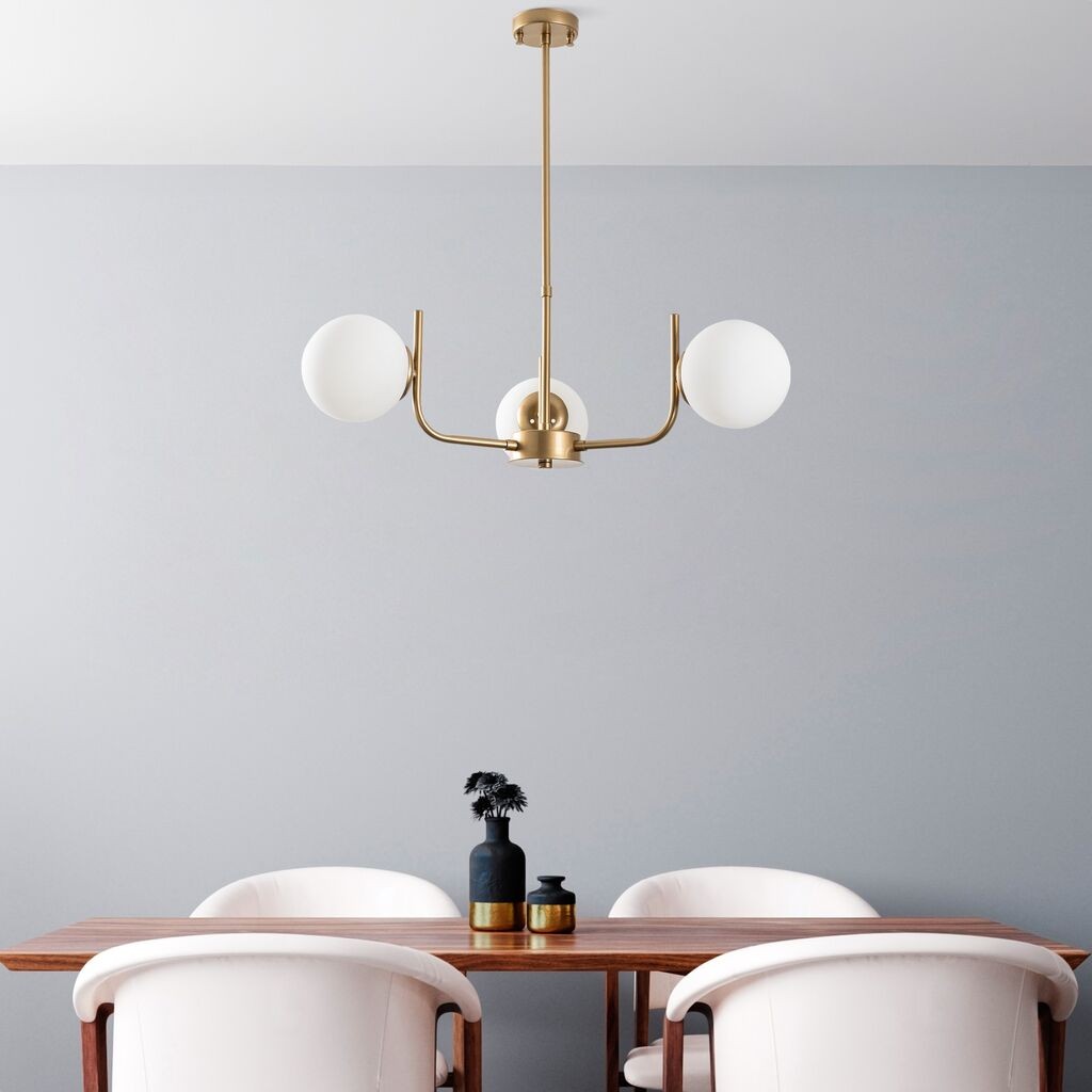 Opviq Luster Antler-13772, 53cm, IP20, Bijelo-zlatna boja