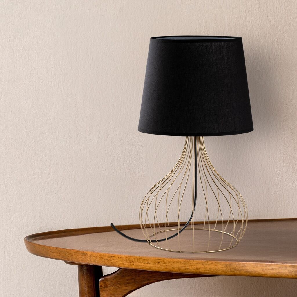 Opviq Stona lampa Telis-5401, 28x28x51 cm, IP20, Crno-zlatna boja