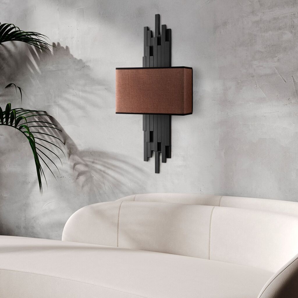 Opviq Zidna lampa Axis-15103, 35x75x10cm, IP20, Crno-smeđa