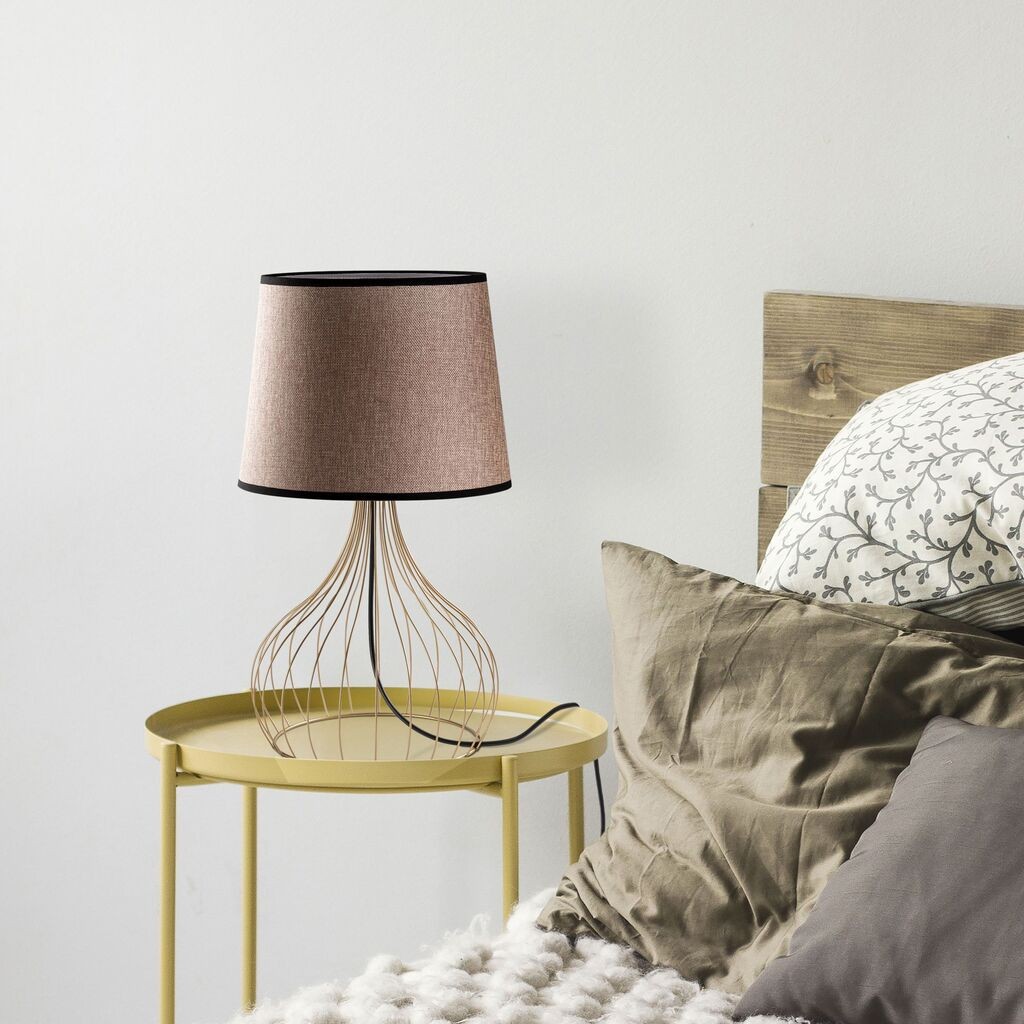 Opviq Stona lampa Telis-5403, 28x28x51 cm, IP20, Zlatno-smeđa boja