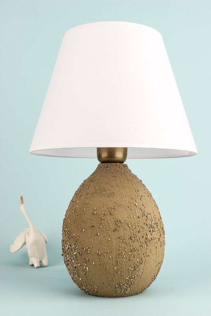 Opviq Stona lampa YL704, 24,5x18,5x38 cm, IP20, Smeđe-bijela