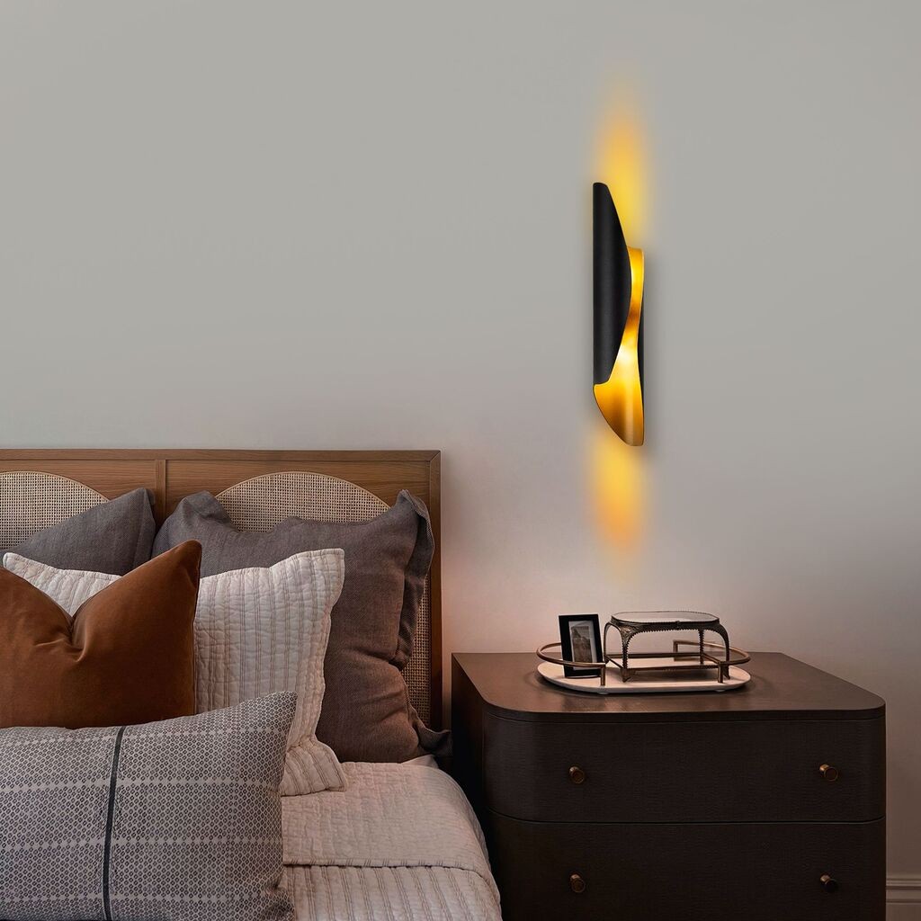 Opviq Zidna lampa Flare-15356, 8x40x11cm, IP20, Crna