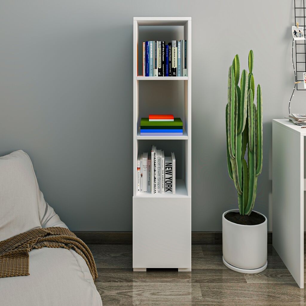 Hanah Home Bookshelf Kuzey, 136x31x29.6 cm, Bijela