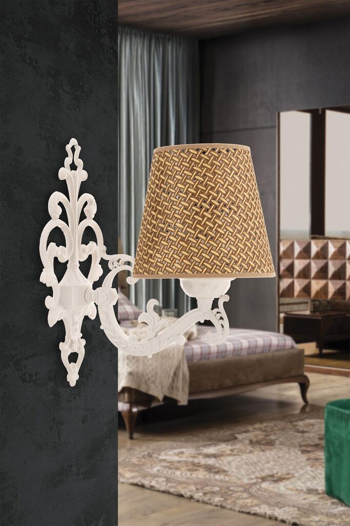 Opviq Claire Hazeran zidna lampa, 15x10x13cm, IP20, bež-bijela