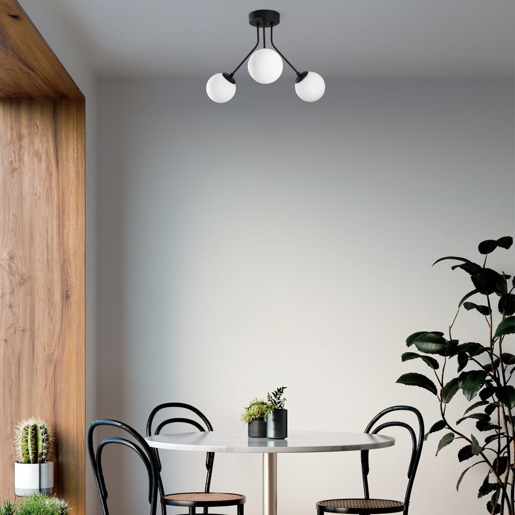 Opviq Luster Orion-13955, 56 cm, IP20, Bijelo-crna