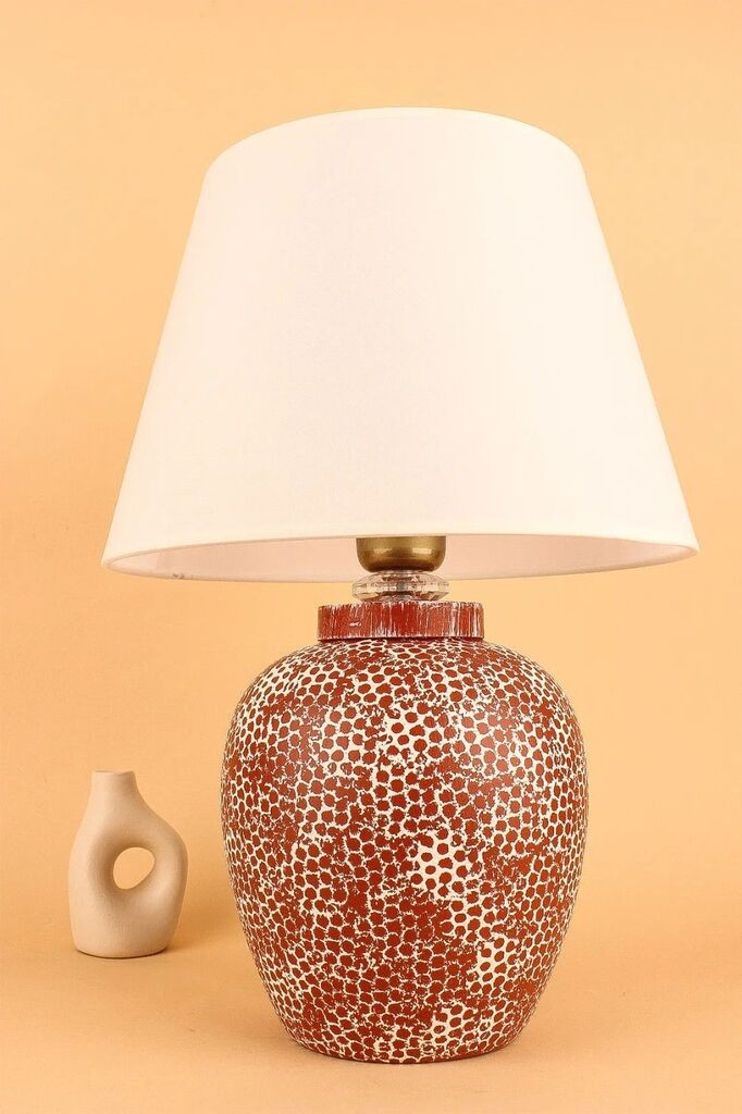 Opviq Stona lampa YL684, 30x20x42 cm, IP20, Krem-crvena