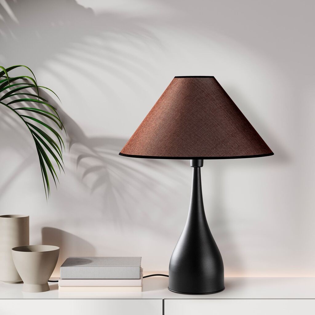 Opviq Stona lampa Luna-15267, 50x50x68 cm, IP20, Smeđe-crna