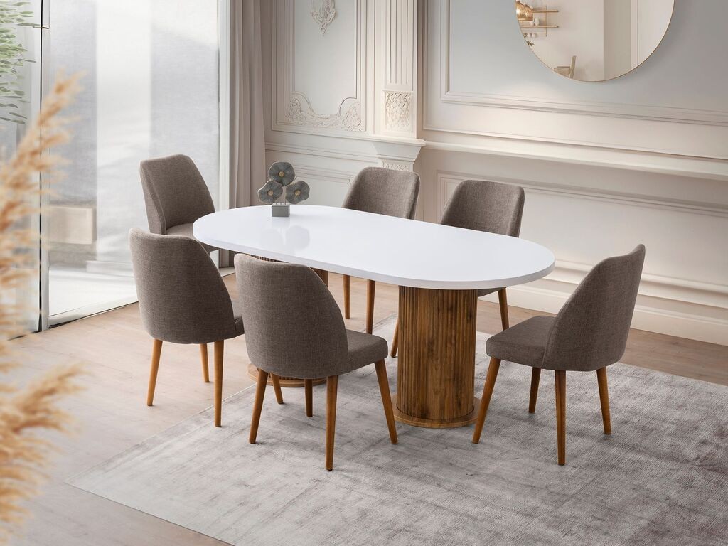 Hanah Home Trpezarijski sto Milas-2992, 180x77x90 cm, Bijeli