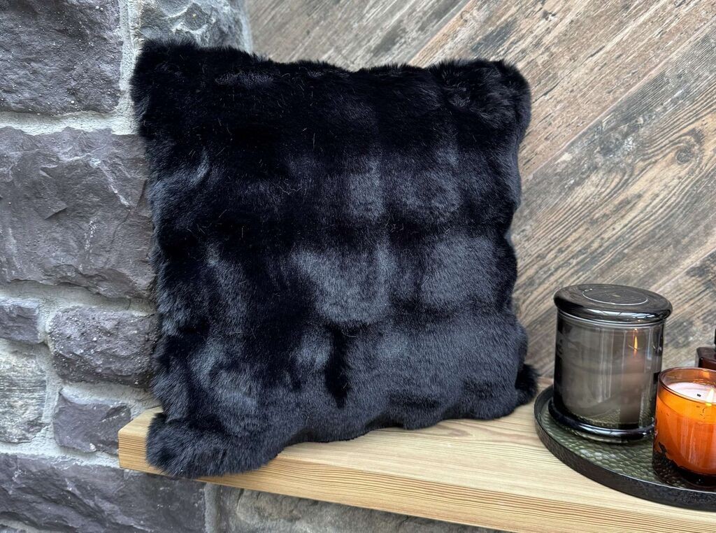 Aberto Design Dekorativna jastučnica Bubble 43, 50 x 50 cm, Crna