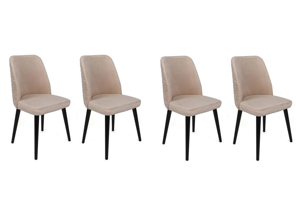 Hanah Home set stolica Tutku-306 V4, 75x62x102 cm, 4 dijela, krem