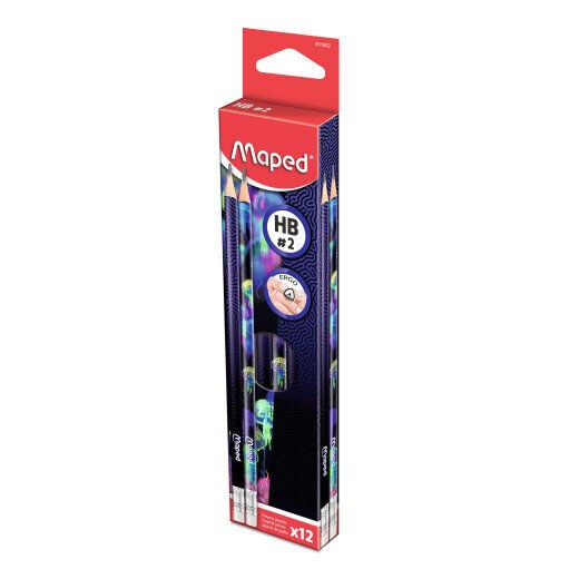 Maped Grafitna olovka sa gumicom Deepsea, 12 komada