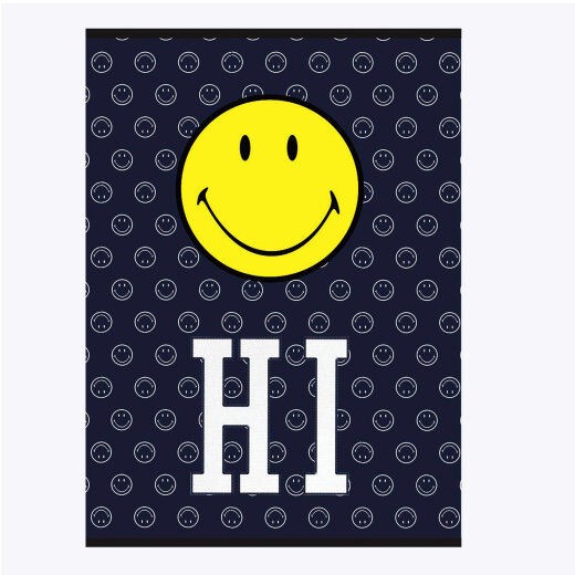 Licence Sveska Smiley, Meka korica, A4, 54 lista, Dikto linije, Teget