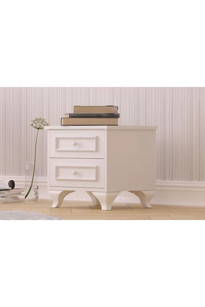 Hanah Home Noćni ormarić Rb-186-07, 45x45x40 cm, Bijela