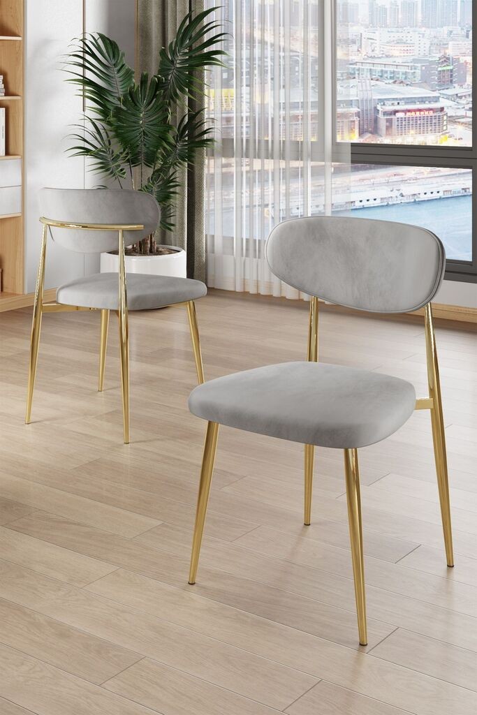 Hanah Home Vina set stolica, 56x76x97 cm, 6 dijelova, svijetlosiva