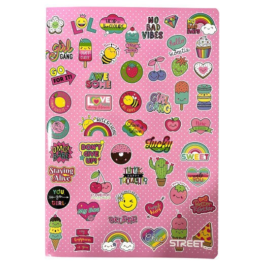 Standard Papir Sveska Patch Street, Meka korica, A4, 54 lista, Roza