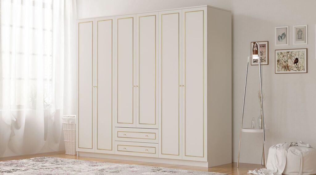 Hanah Home Ormar Rb-084, 210x180x52 cm, Bež