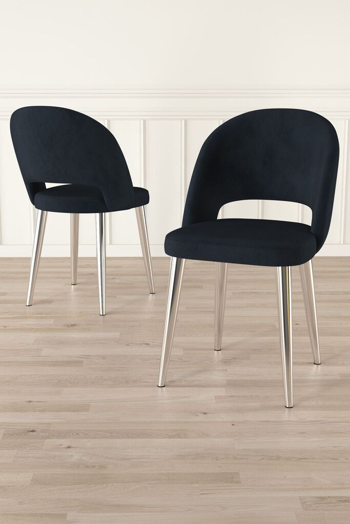 Hanah Home Pane set stolica, 85x59x146 cm, 6 dijelova, crna