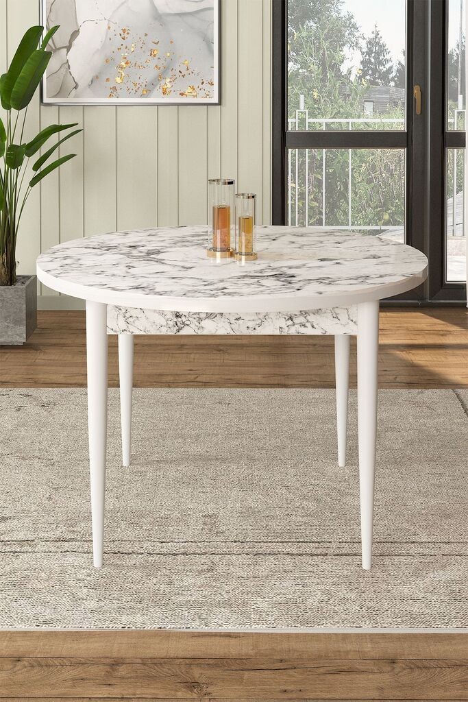 Hanah Home Trpezarijski sto Rox, 90x75x90 cm, Bijela