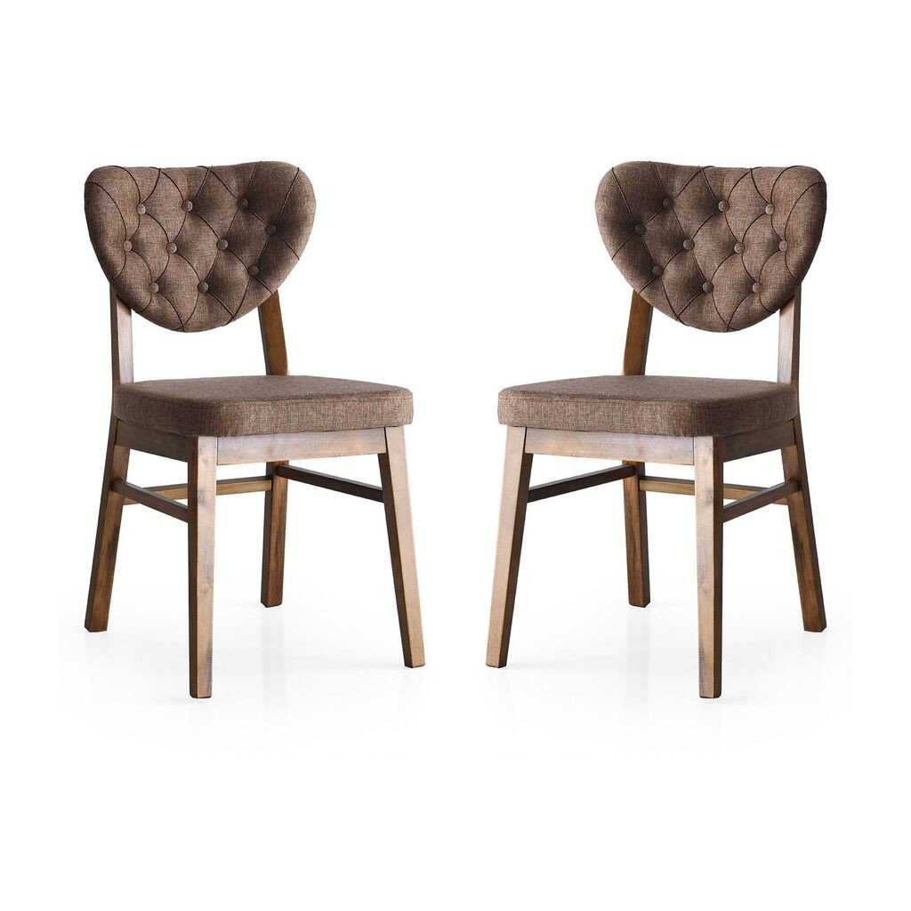 Hanah Home set stolica Elma-766, 70x47x98,5 cm, 2 dijela, Smeđa