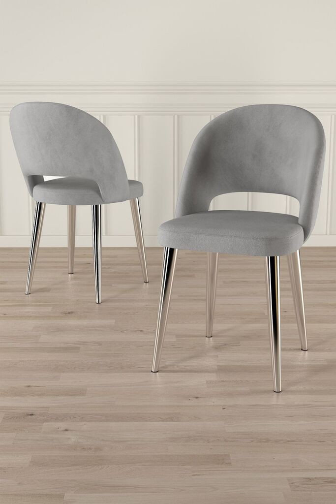 Hanah Home Pane set stolica, 85x59x146 cm, 6 dijelova, svijetlosiva