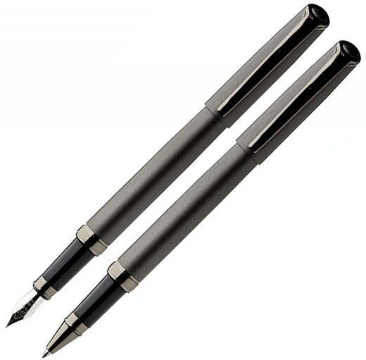 Eurocom Set za pisanje , Hemijska+Naliv pero+Kutija Aurora, Antracit