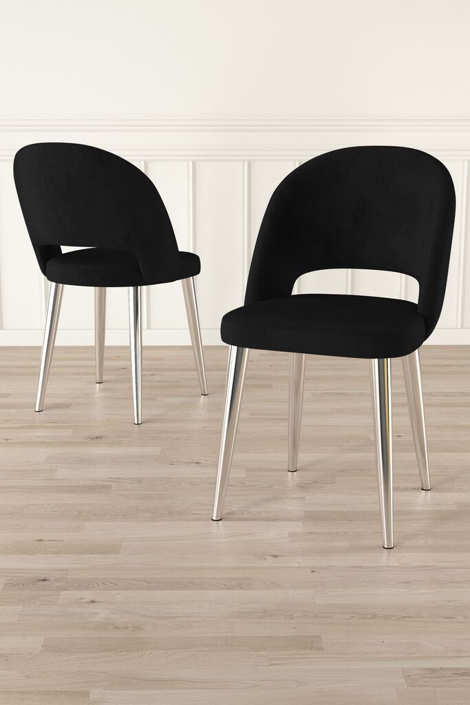 Hanah Home Pane set stolica, 85x59x98 cm, 4 dijela, crna