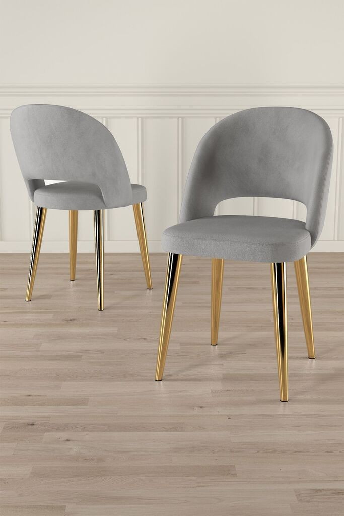 Hanah Home Pane set stolica, 85x59x98 cm, 4 dijela, svijetlosiva