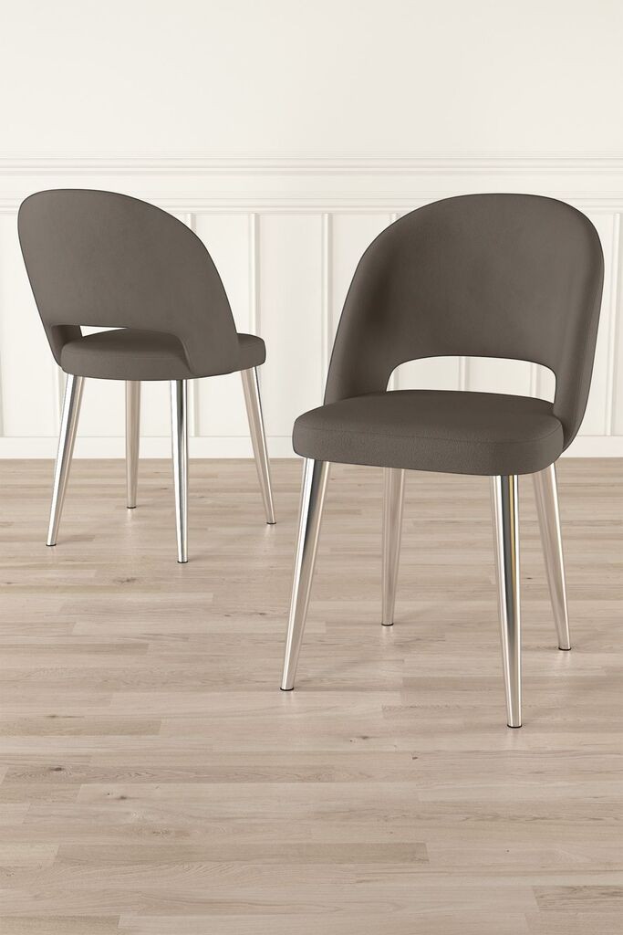 Hanah Home Pane set stolica, 85x59x146 cm, 6 dijelova, Smeđa